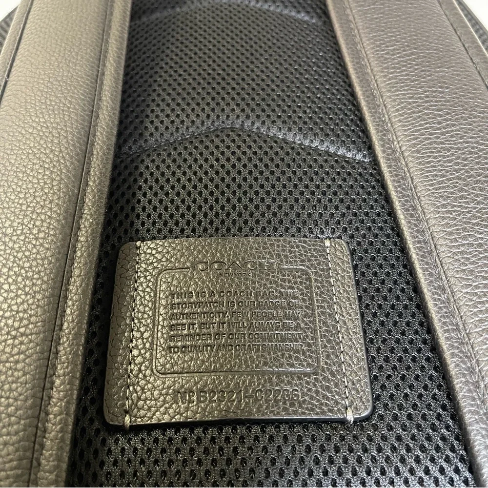 Coach Charter Navy Blue Pebble Chunky Leather Backpack